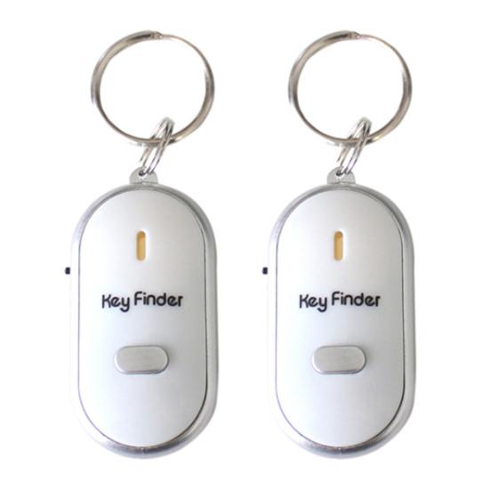 Звуковой индикатор-брелок для поиска потерянных ключей с реакцией на свист белый